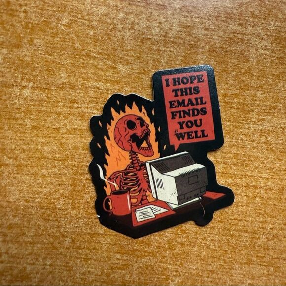 Skeleton Email Sticker - Picture 1 of 1